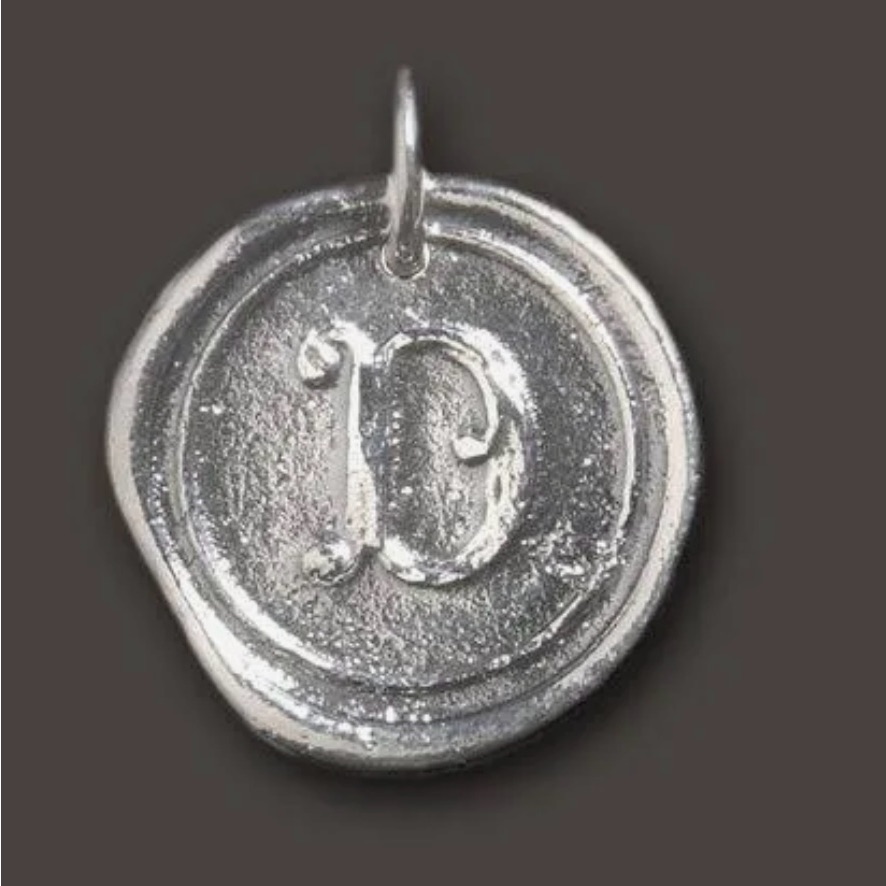 Nwot Waxing Poetic Silver 925 Round Insignia - Initial Charm Letter D 25$